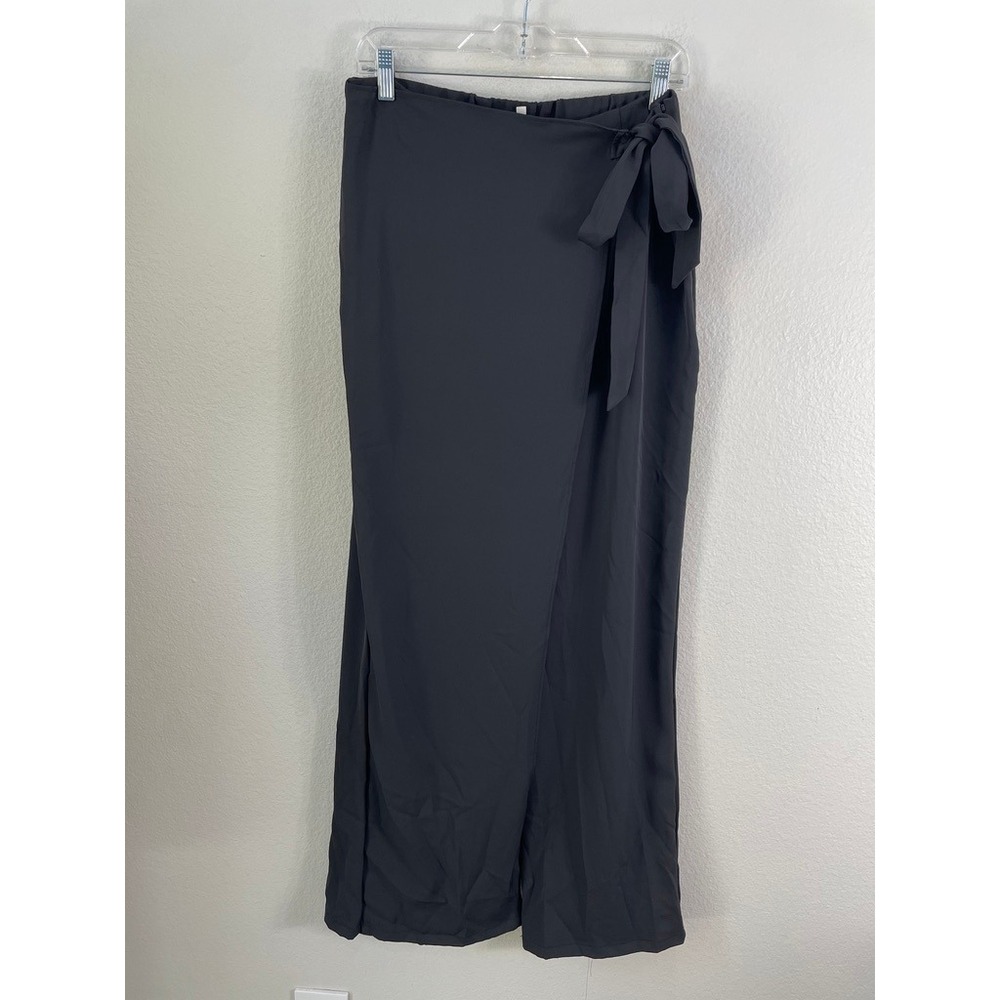 Halara‎ Womens Large Black Flex High Waisted Tie Side Wide Leg Work Pants